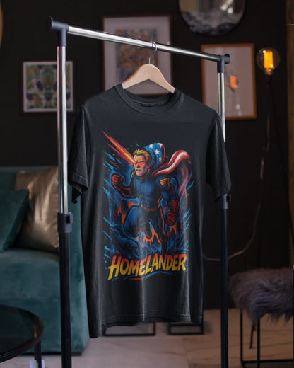 AWBlack homelander-the-boys-superhero-tshirt