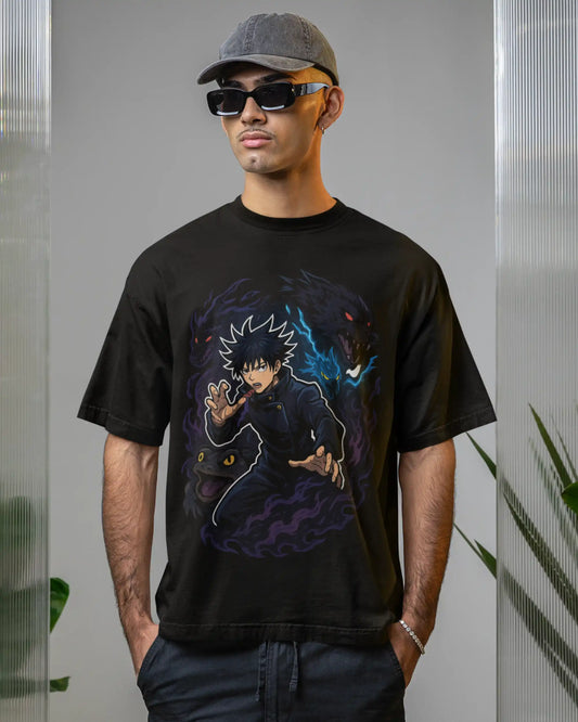 Jujutsu Kaisen Megumi Fushiguro Divine Shikigami T-Shirt | Multi-Fit Premium 180 GSM | S-7XL