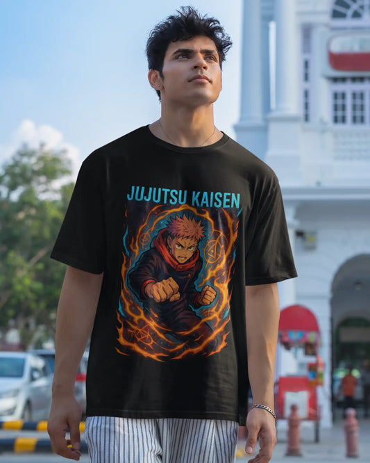 Jujutsu Kaisen Yuji Itadori Cursed Energy T-Shirt | Multi-Fit Premium 180 GSM | S-7XL