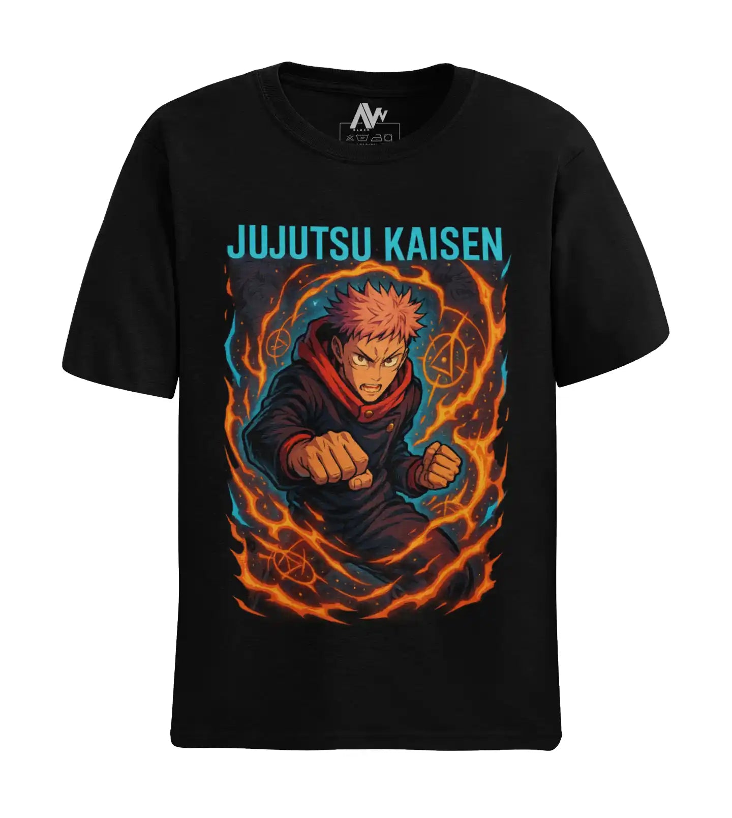 AWBlack jujutsu-kaisen-yuji-itadori-cursed-energy-premium-tshirt