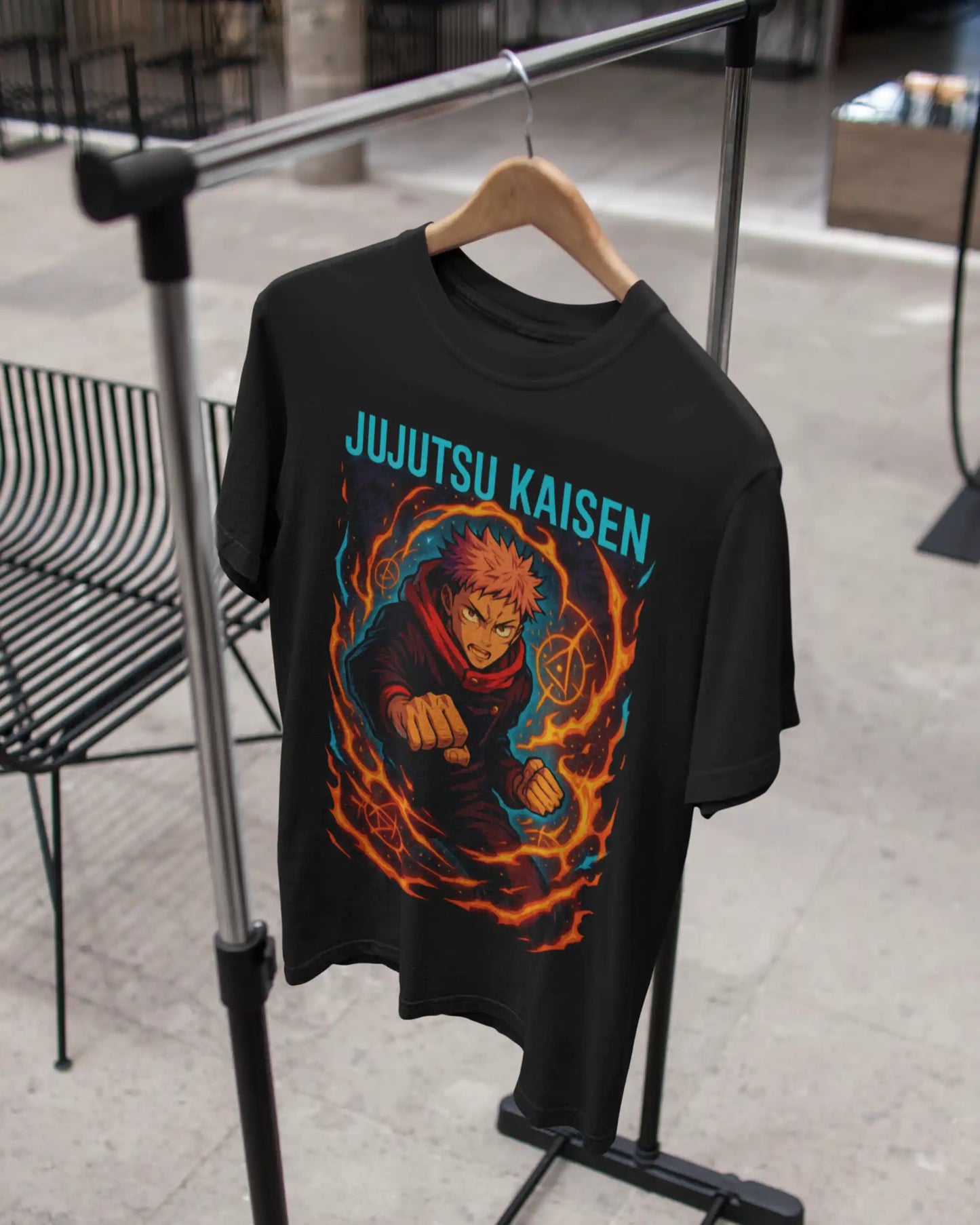 AWBlack jujutsu-kaisen-yuji-itadori-cursed-energy-premium-tshirt