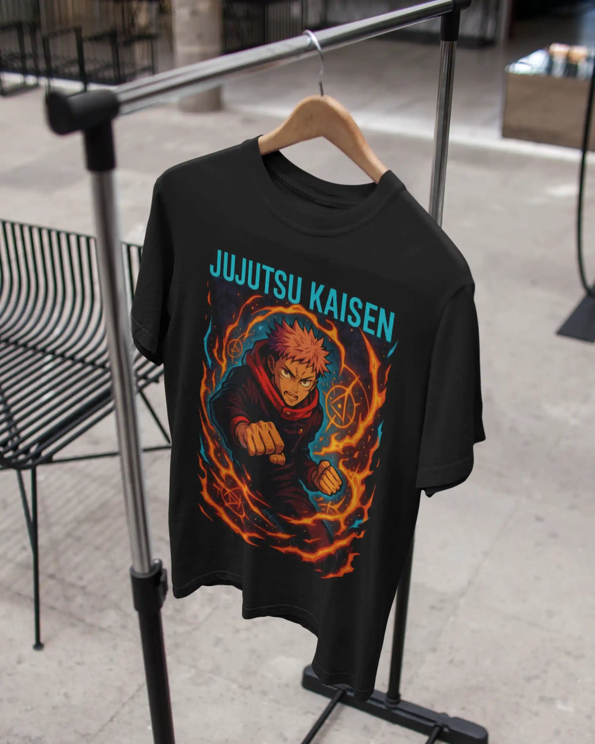 AWBlack jujutsu-kaisen-yuji-itadori-cursed-energy-premium-tshirt