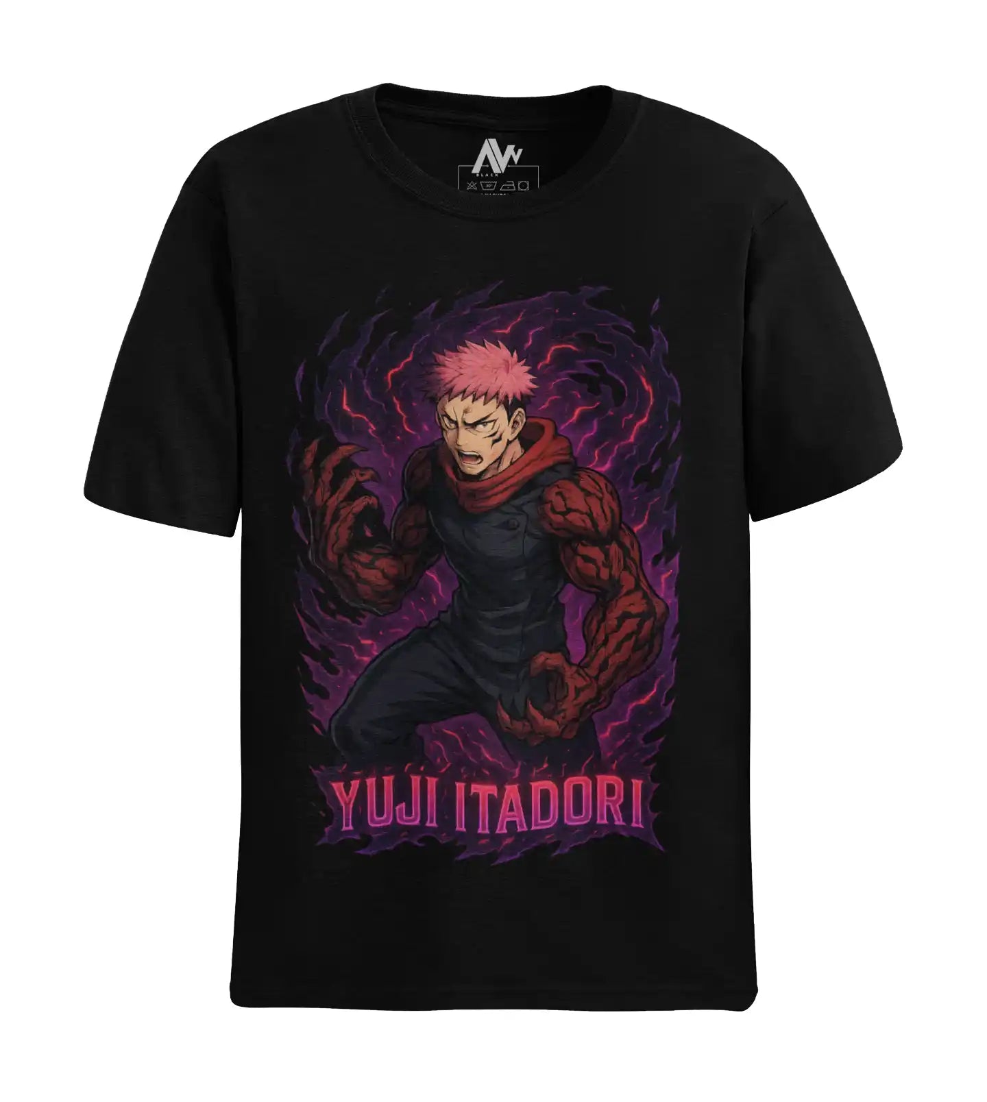 AWBlack jujutsu-kaisen-yuji-itadori-sukuna-arm-tshirt