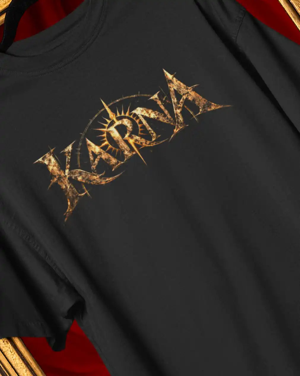 🔥🛕 Karna The Warrior Plus-Size T-Shirt – Mythology Graphic Tee | 180 GSM Cotton S–7XL | AWBlack