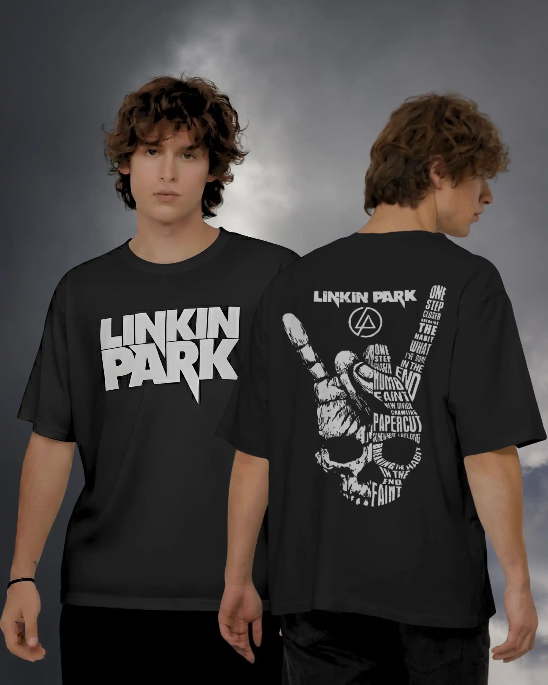Linkin Park Oversized Rock Band T-Shirt 240 GSM S–7XL | AWBlack