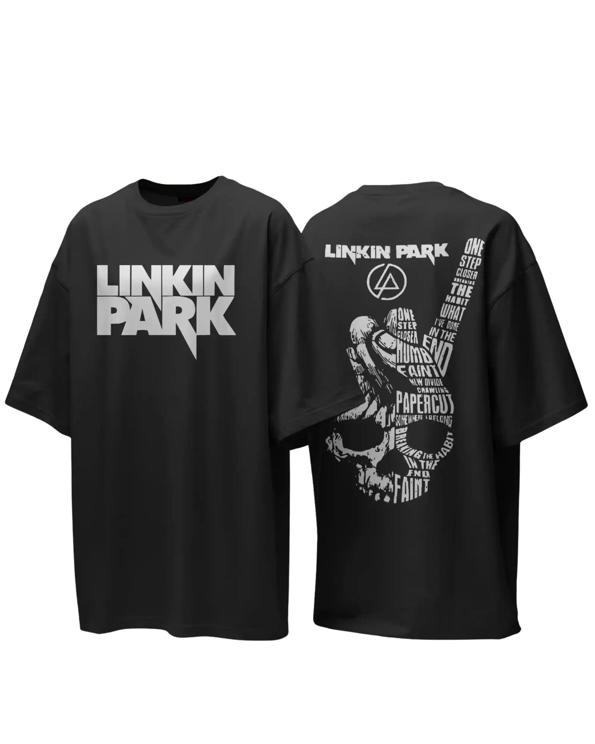 Linkin Park Oversized Rock Band T-Shirt 240 GSM S–7XL | AWBlack Linkin Park Oversized Rock Band T-Shirt 240 GSM S–7XL | AWBlack