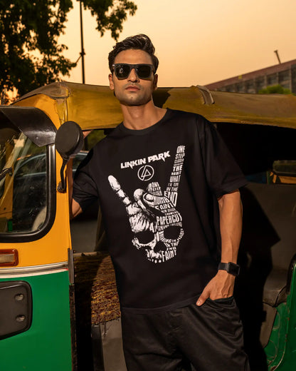 Linkin Park Rock Music Band T-Shirt – Iconic Skully Legends Tee (Regular & Oversize)