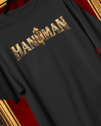 🔥🛕 Lord Hanuman Plus-Size T-Shirt – Mythology Graphic Tee | 180 GSM Cotton S–7XL | AWBlack