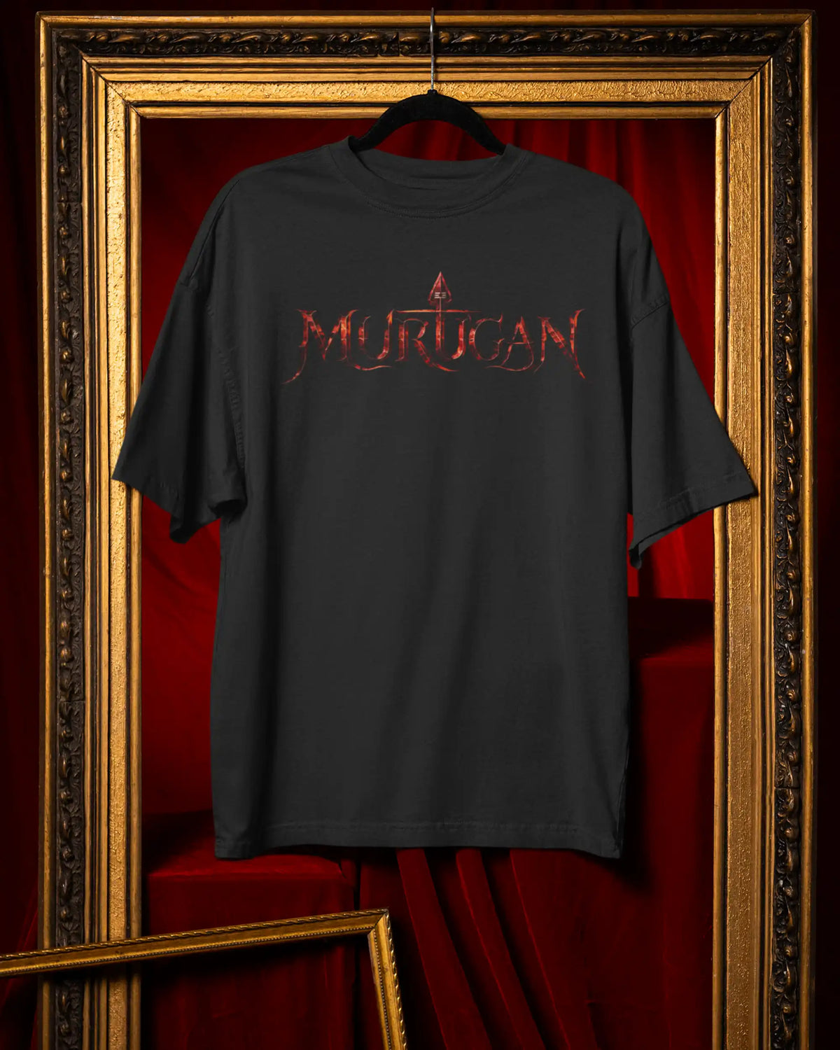 🔥🛕 Lord Murugan Plus-Size T-Shirt – Mythology Graphic Tee | 180 GSM Cotton S–7XL | AWBlack