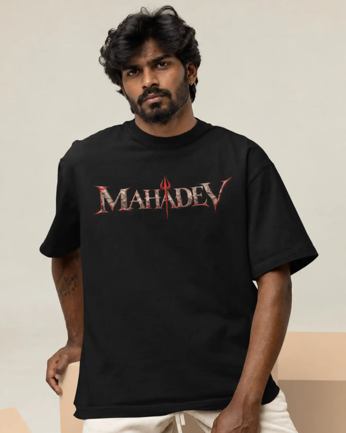 🔥🛕 Lord Shiva Mahadev Plus-Size T-Shirt – Mythology Graphic Tee | 180 GSM Cotton S–7XL | AWBlack