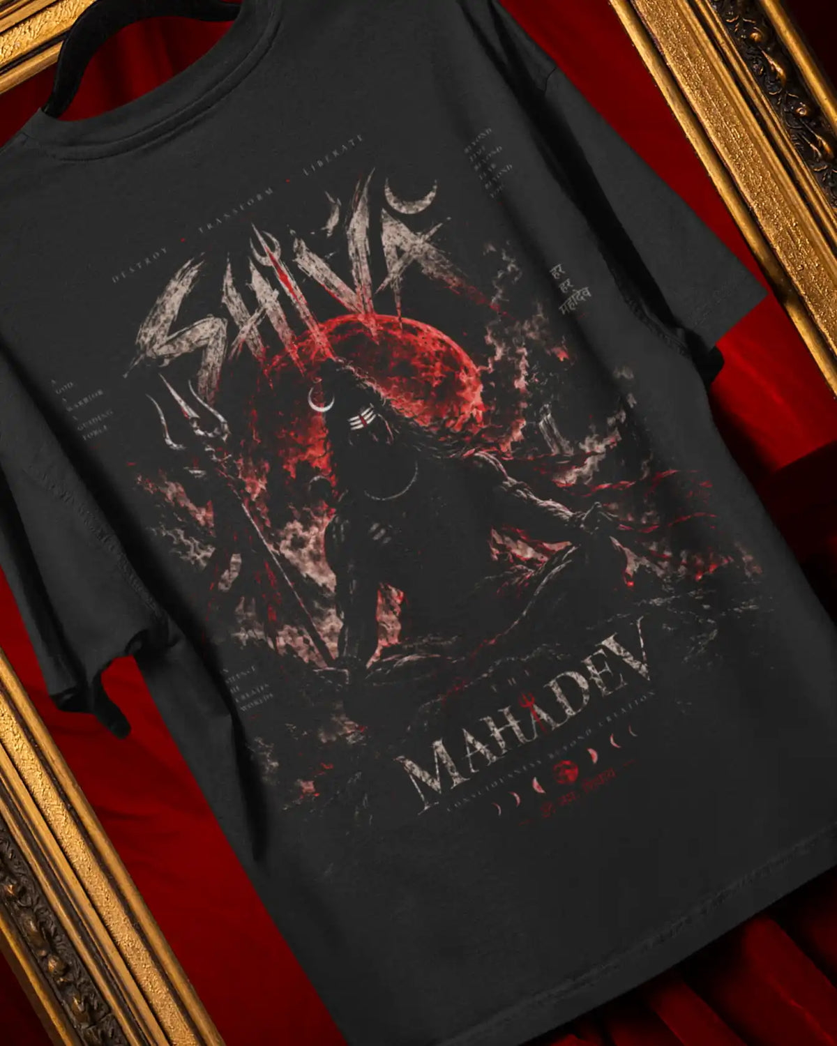 🔥🛕 Lord Shiva Mahadev Plus-Size T-Shirt – Mythology Graphic Tee | 180 GSM Cotton S–7XL | AWBlack