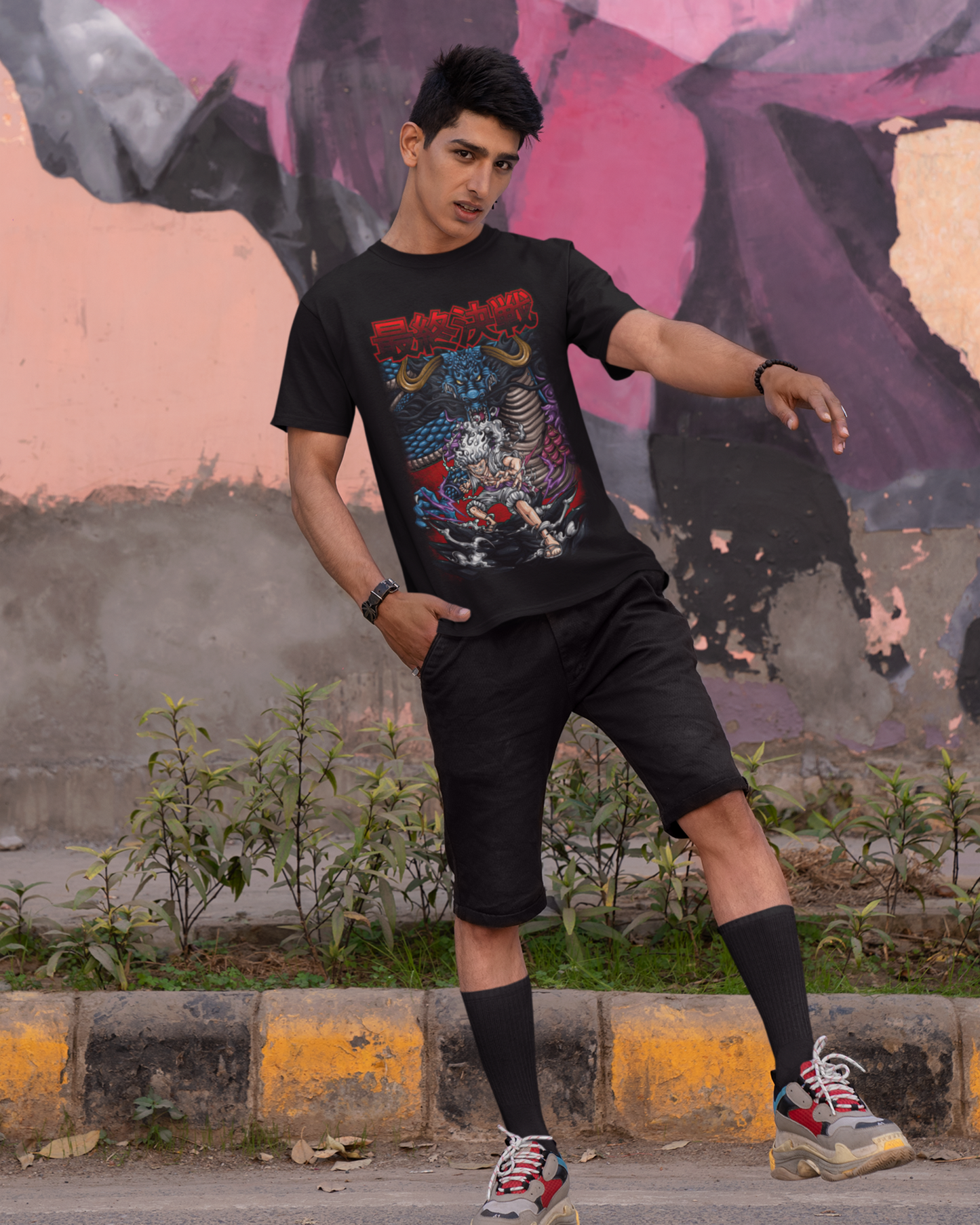 Luffy’s Wrath Dragon Fury Oversize | Regular Fit | Plus Size Premium Black T-Shirt | S to 7XL