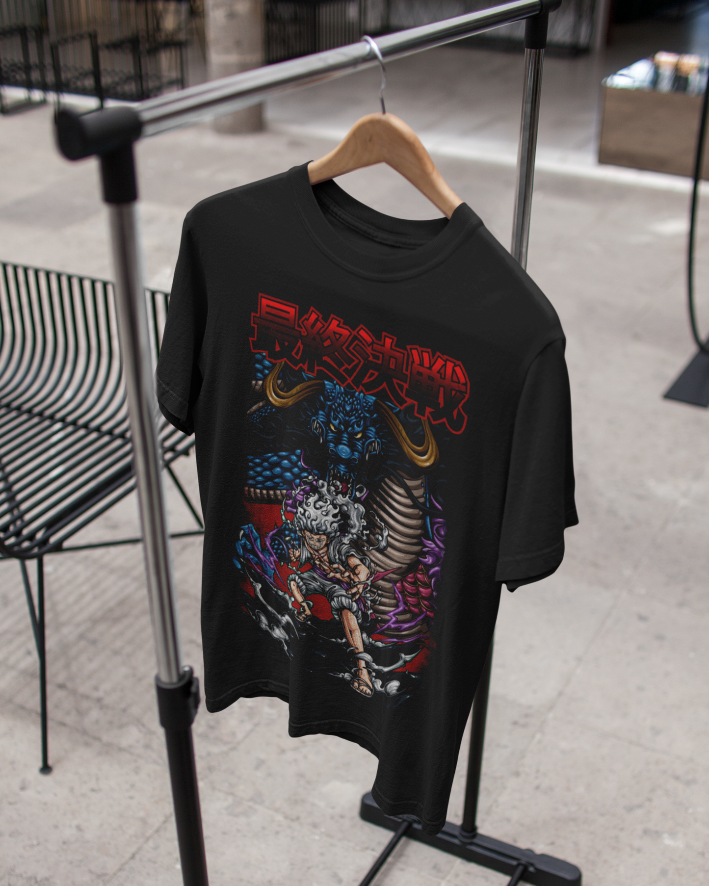 Luffy’s Wrath Dragon Fury Oversize | Regular Fit | Plus Size Premium Black T-Shirt | S to 7XL