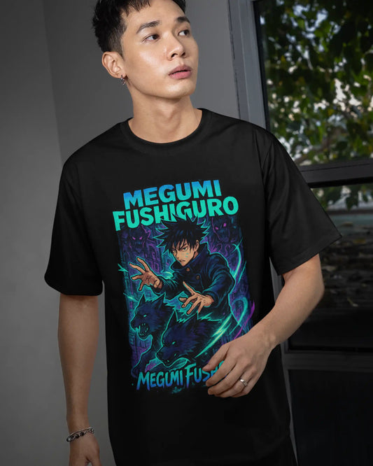 Megumi Fushiguro Divine Dogs Summon T-Shirt | Multi-Fit Premium 180 GSM | S-7XL