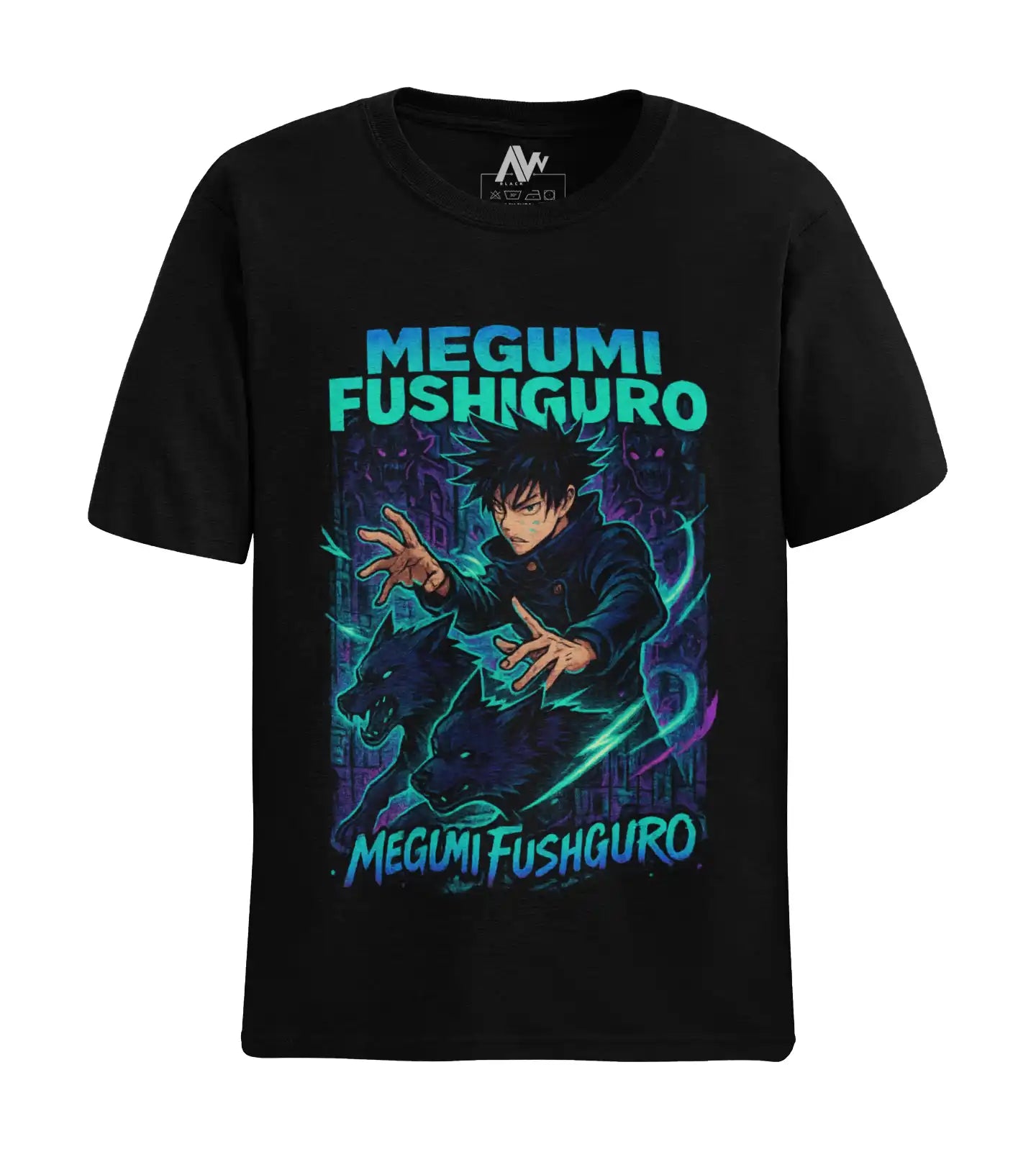 AWBlack megumi-fushiguro-divine-dogs-summon-tshirt