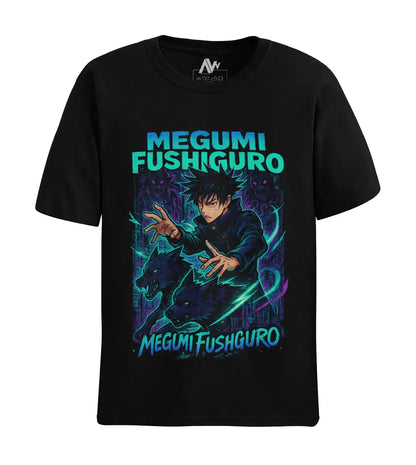 AWBlack megumi-fushiguro-divine-dogs-summon-tshirt