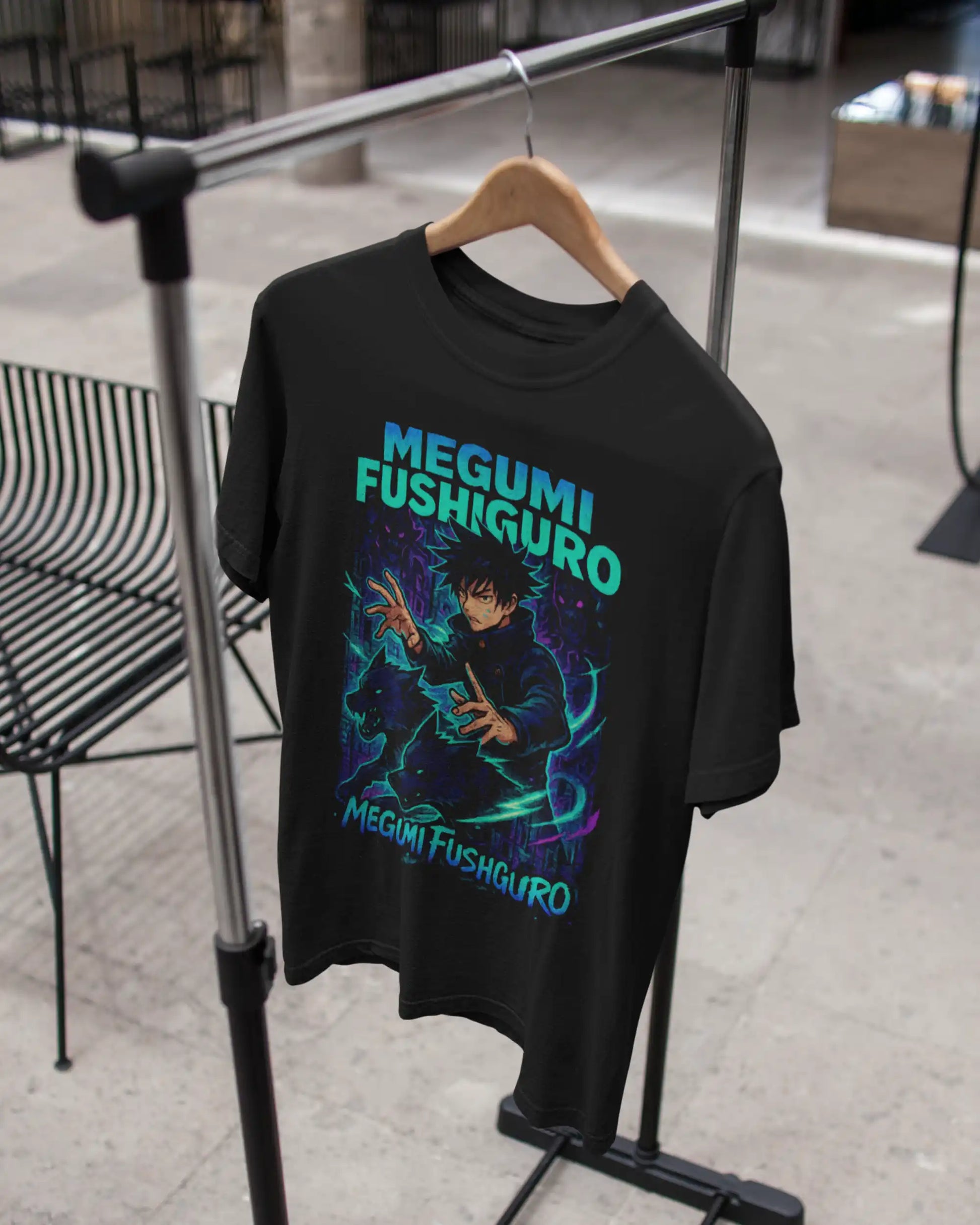 AWBlack megumi-fushiguro-divine-dogs-summon-tshirt