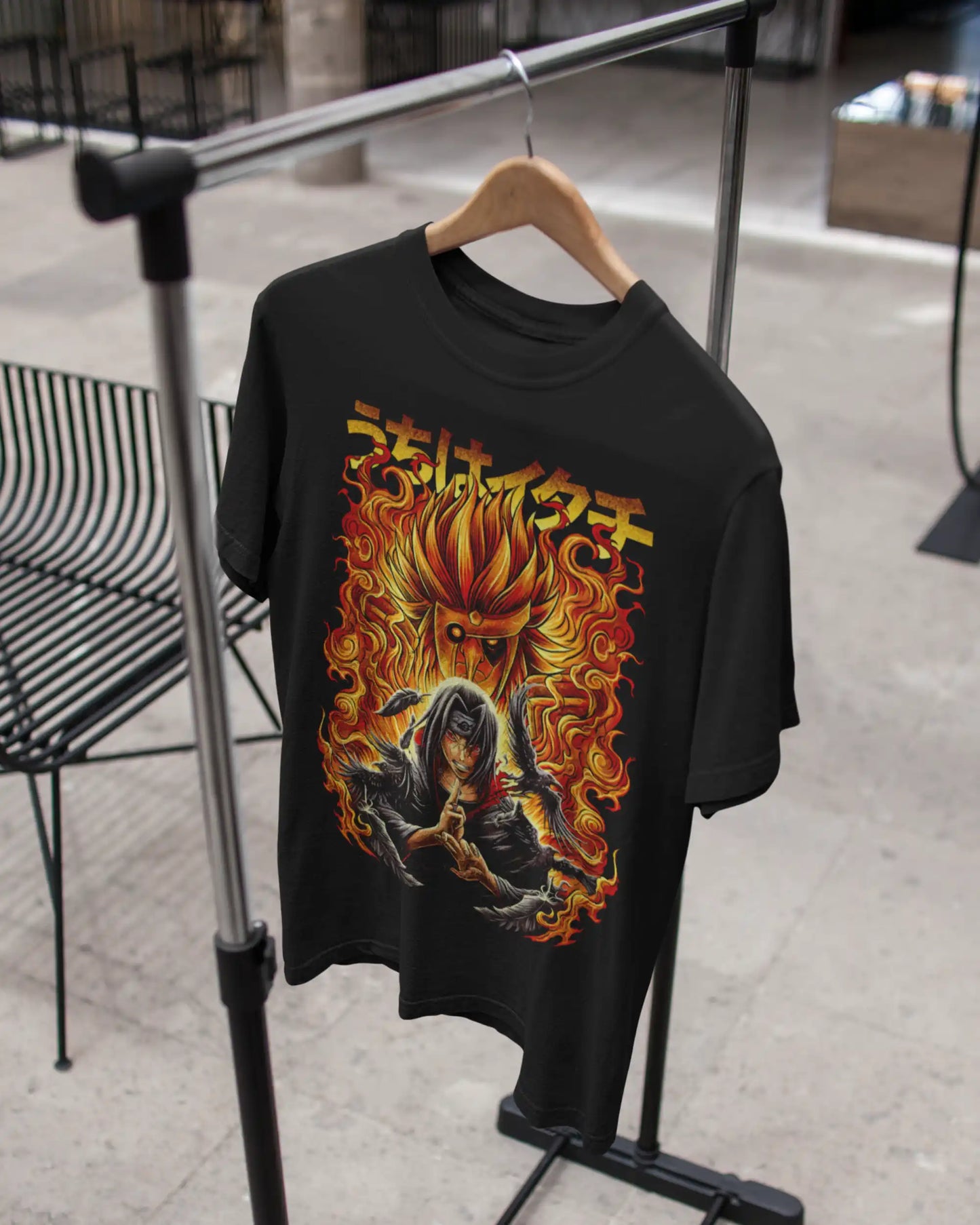 Naruto Itachi Uchiha Susanoo Flame T-Shirt | Multi-Fit Premium 180 GSM | S-7XL