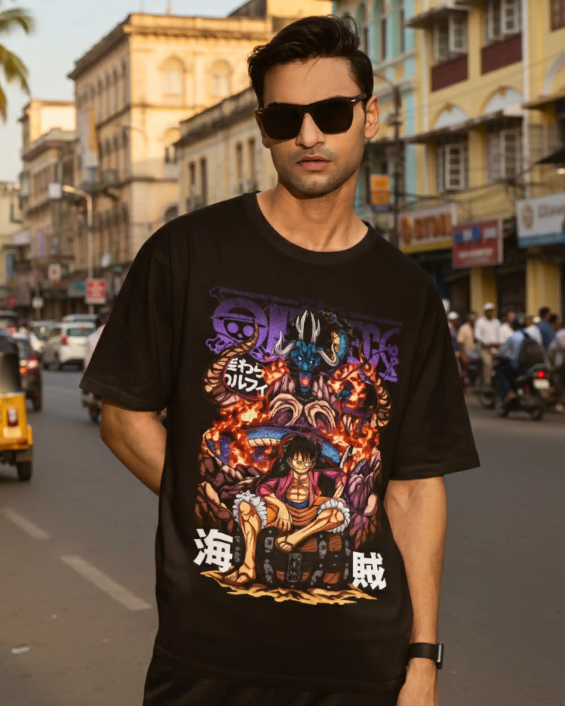 One Piece Luffy vs Kaido Plus Size T-Shirt (3XL–7XL) | Anime Tee