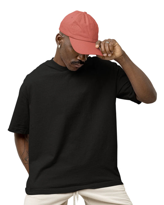 AWBlack Pure Black Classic – Solid Black Premium T-Shirt | Oversize Regular Fit | Plus Size T-Shirt | S to 7XL