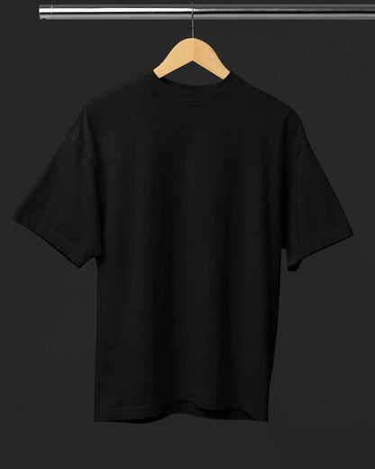 AWBlack Pure Black Classic – Solid Black Premium T-Shirt | Oversize Regular Fit | Plus Size T-Shirt | S to 7XL