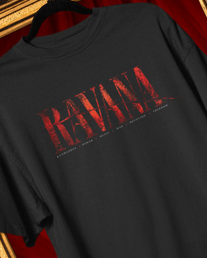 🔥🛕 Ravana Dark King Plus-Size T-Shirt – Mythology Graphic Tee | 180 GSM Cotton S–7XL | AWBlack