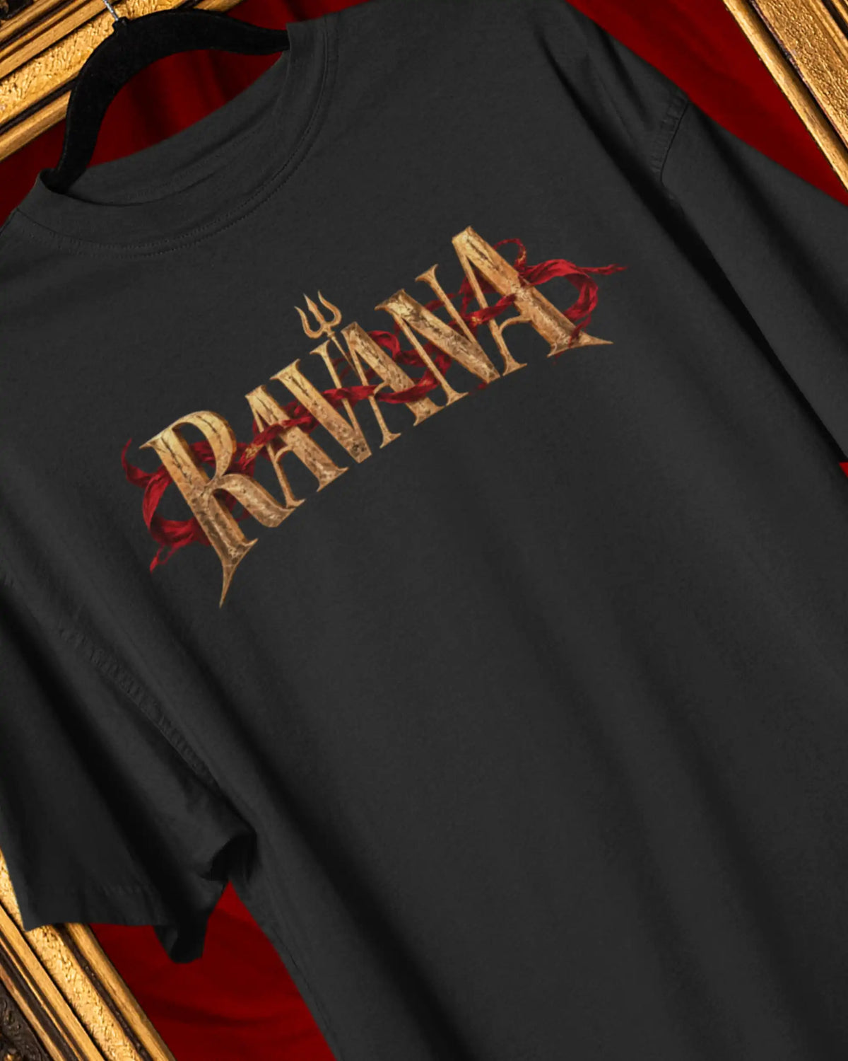 🔥🛕 Ravana Sovereign Plus-Size T-Shirt – Mythology Graphic Tee | 180 GSM Cotton S–7XL | AWBlack