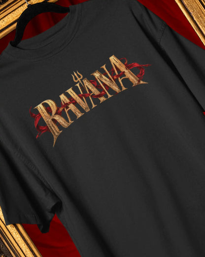 🔥🛕 Ravana Sovereign Plus-Size T-Shirt – Mythology Graphic Tee | 180 GSM Cotton S–7XL | AWBlack