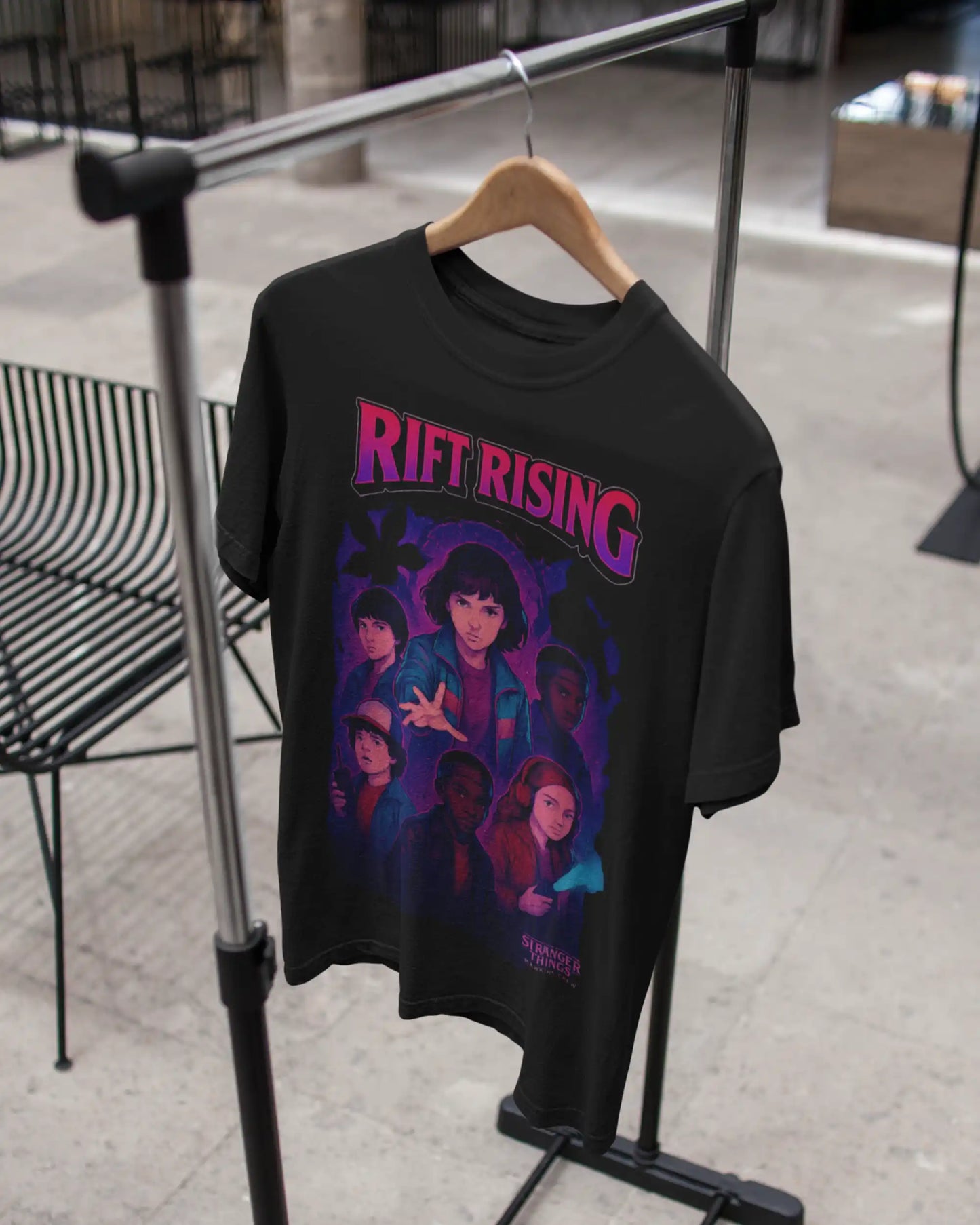 Rift Rising Stranger Things Hawkins Crew T-Shirt | Multi-Fit Premium 180 GSM | S-7XL