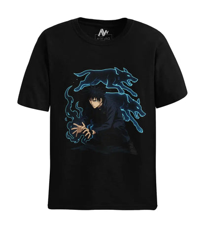 Shadow Summoner Spirit Wolves Premium Multi-Fit T-Shirt | Anime Oversize & Regular | 100% Cotton | 180 GSM | S to 7XL