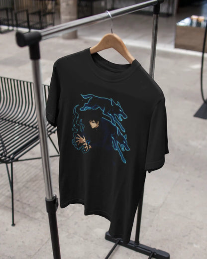Shadow Summoner Spirit Wolves Premium Multi-Fit T-Shirt | Anime Oversize & Regular | 100% Cotton | 180 GSM | S to 7XL