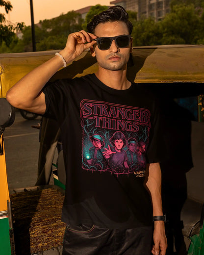 Stranger Things Hawkins Crew T-Shirt | Multi-Fit Premium 180 GSM | S-7XL