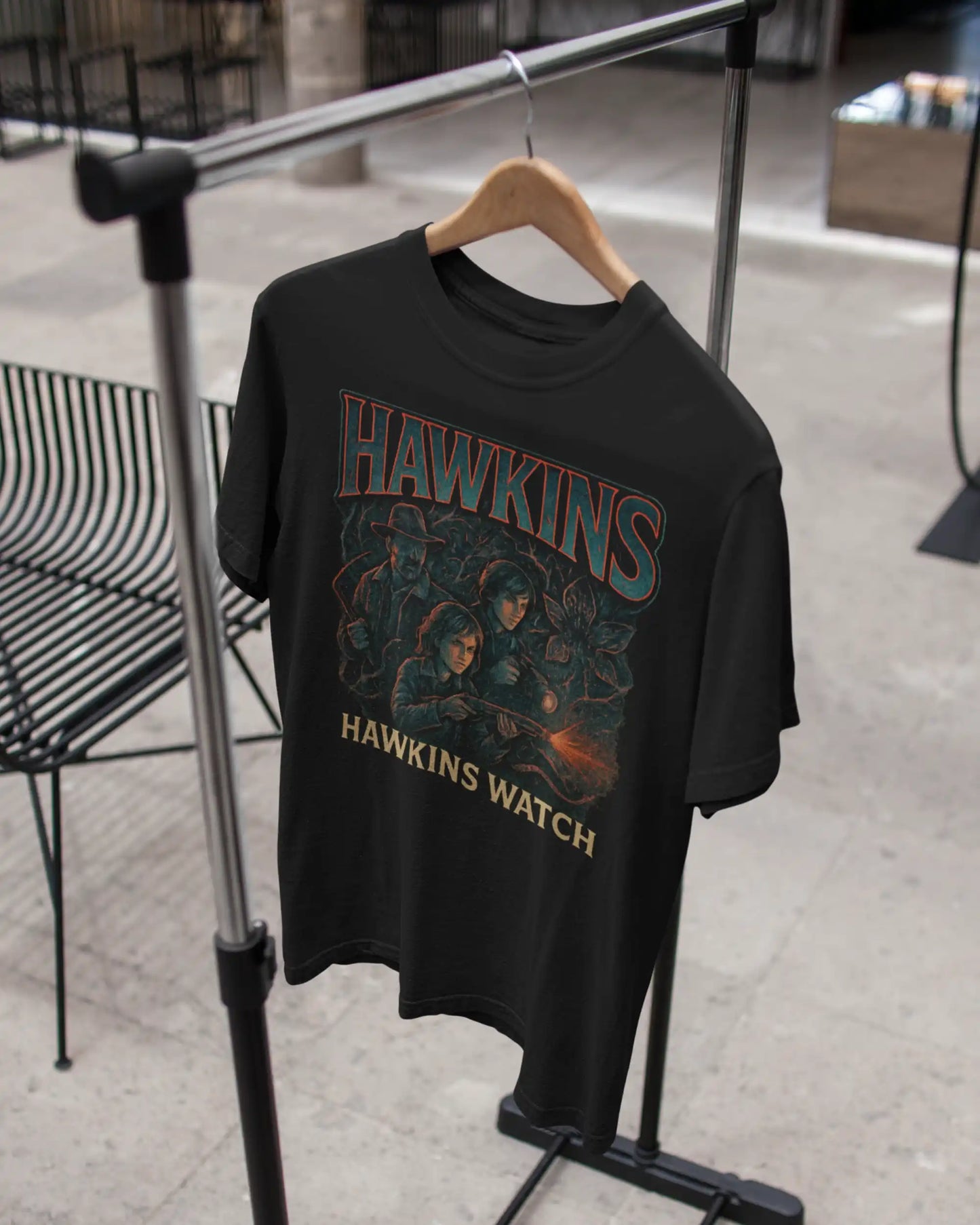 Stranger Things Hawkins Watch T-Shirt | Multi-Fit Premium 180 GSM | S-7XL