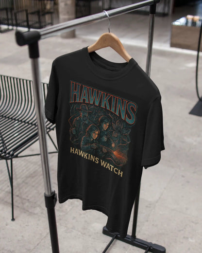 Stranger Things Hawkins Watch T-Shirt | Multi-Fit Premium 180 GSM | S-7XL