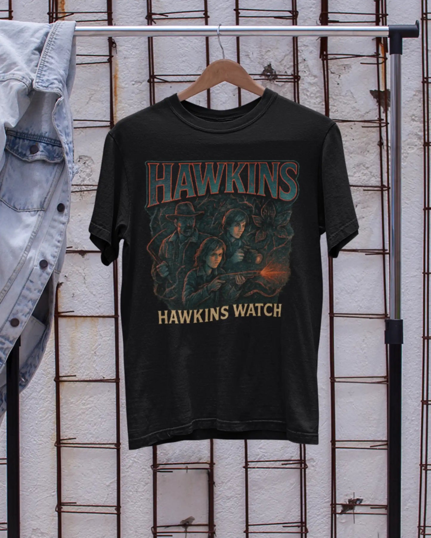 Stranger Things Hawkins Watch T-Shirt | Multi-Fit Premium 180 GSM | S-7XL