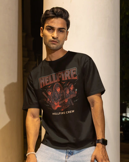 Stranger Things Hellfire Crew T-Shirt | Multi-Fit Premium 180 GSM | S-7XL