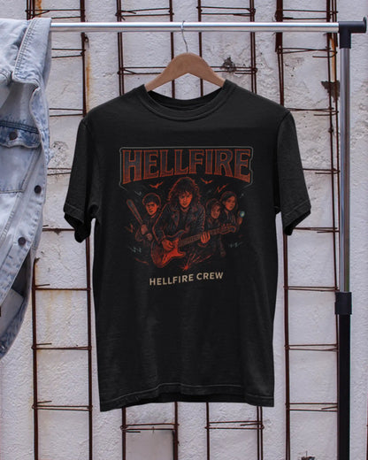 Stranger Things Hellfire Crew T-Shirt | Multi-Fit Premium 180 GSM | S-7XL