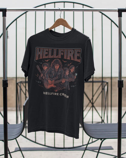 Stranger Things Hellfire Crew T-Shirt | Multi-Fit Premium 180 GSM | S-7XL