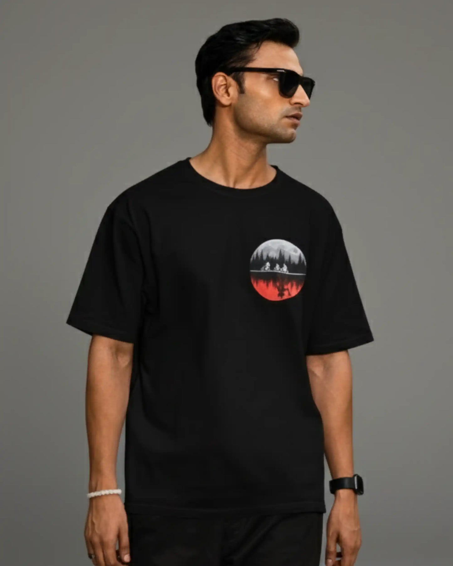 Stranger Things Upside Down Moon T-Shirt | Multi-Fit Premium 180 GSM | S-7XL