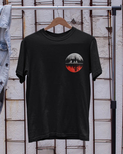 Stranger Things Upside Down Moon T-Shirt | Multi-Fit Premium 180 GSM | S-7XL