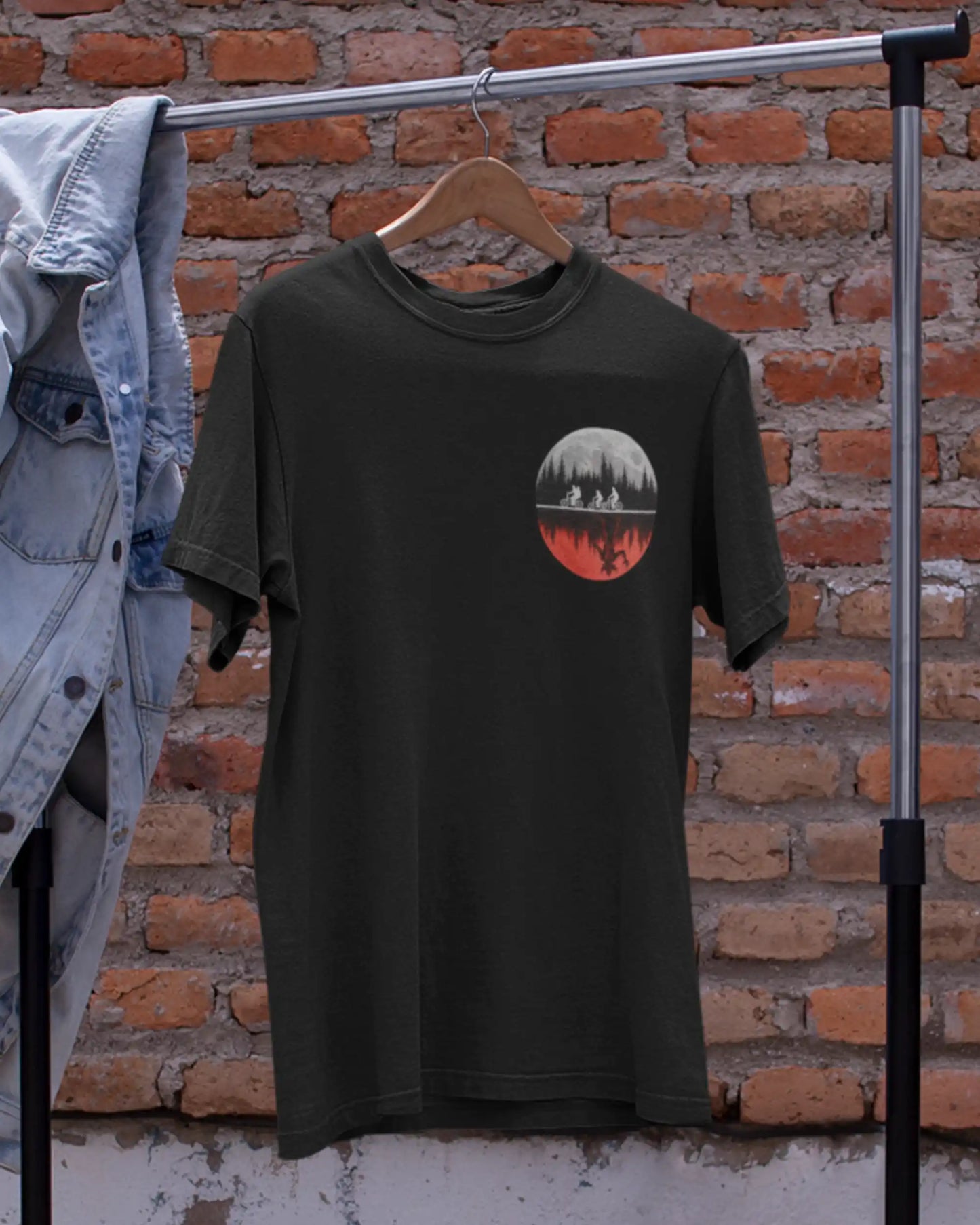 Stranger Things Upside Down Moon T-Shirt | Multi-Fit Premium 180 GSM | S-7XL