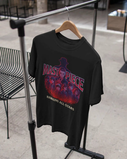 Stranger Things “Masterpiece” Hawkins All-Stars T-Shirt | Multi-Fit Premium 180 GSM | S-7XL