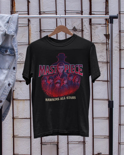 Stranger Things “Masterpiece” Hawkins All-Stars T-Shirt | Multi-Fit Premium 180 GSM | S-7XL