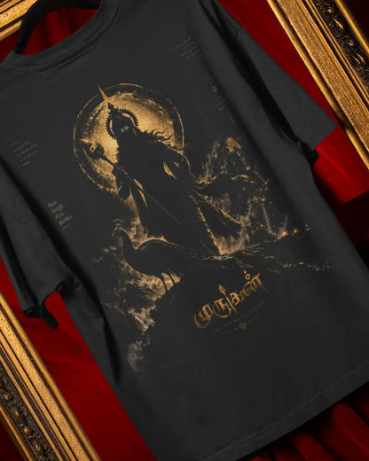 🔥🛕 Tamil Murugan Plus-Size T-Shirt – Mythology Graphic Tee | 180 GSM Cotton S–7XL | AWBlack