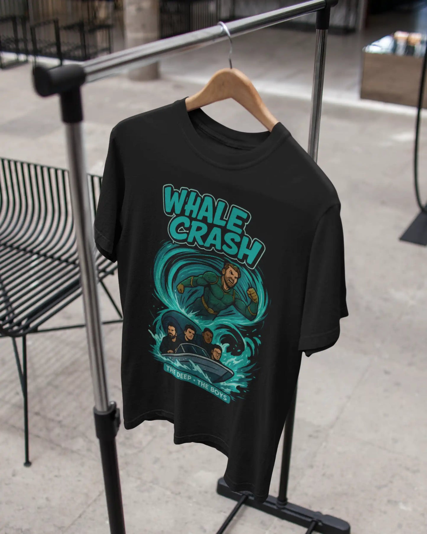 The Deep Whale Crash The Boys T-Shirt | Multi-Fit Premium 180 GSM | S-7XL