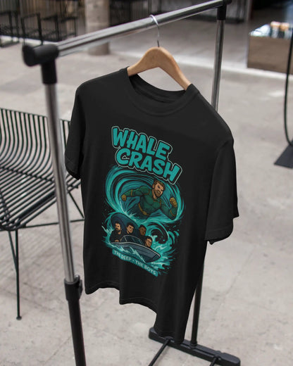 The Deep Whale Crash The Boys T-Shirt | Multi-Fit Premium 180 GSM | S-7XL