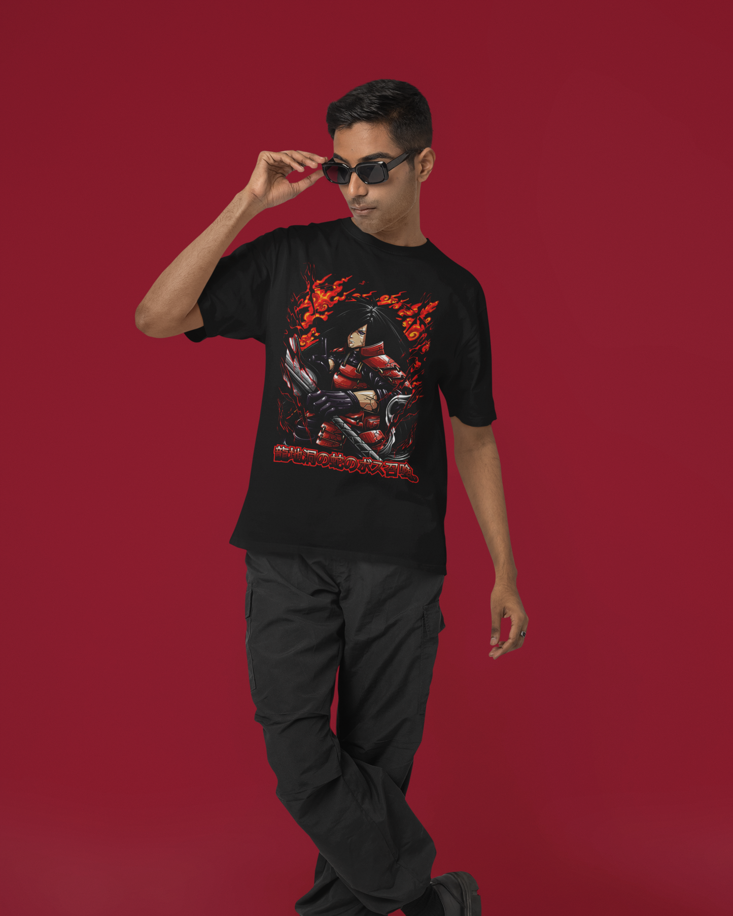 Uchiha Inferno Oversize | Regular Fit | Plus Size Premium Black T-Shirt | S to 7XL