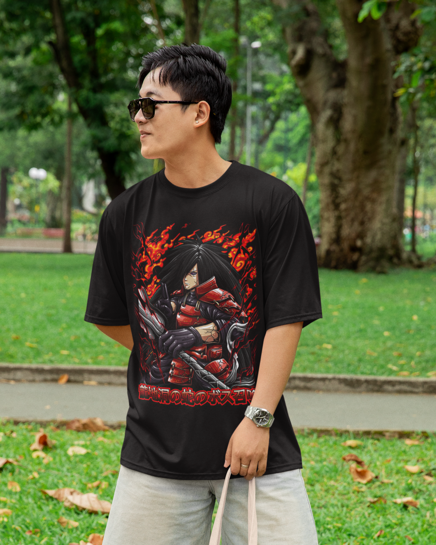 Uchiha Inferno Oversize | Regular Fit | Plus Size Premium Black T-Shirt | S to 7XL