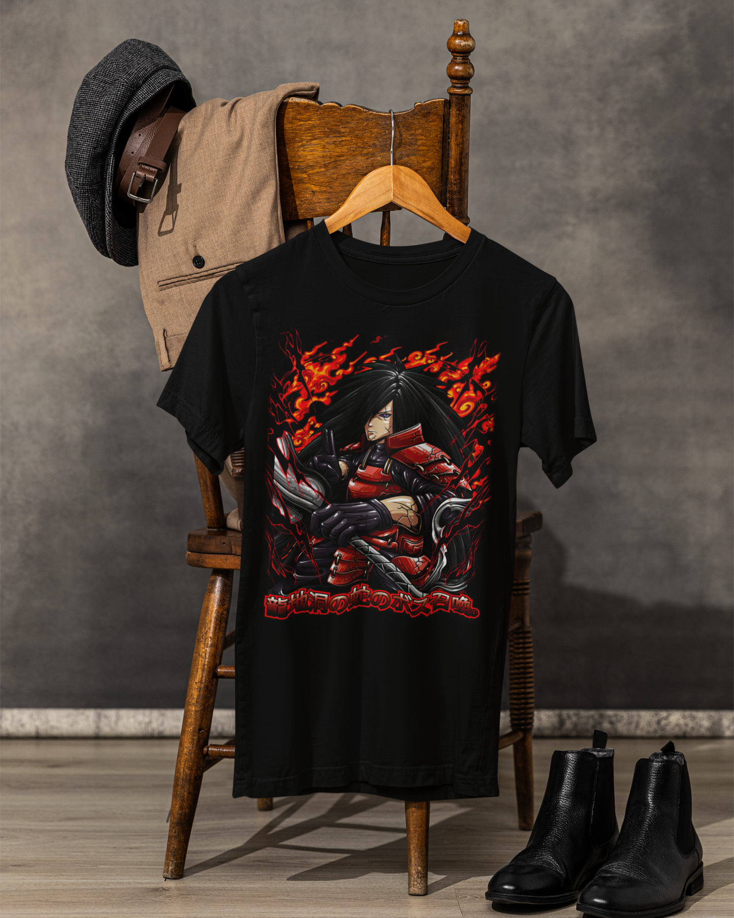 Uchiha Inferno Oversize | Regular Fit | Plus Size Premium Black T-Shirt | S to 7XL