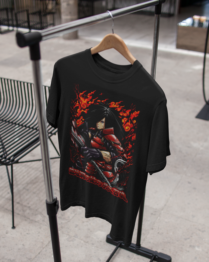 Uchiha Inferno Oversize | Regular Fit | Plus Size Premium Black T-Shirt | S to 7XL